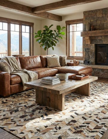 5' 1 x 8' Cowhide Rug
