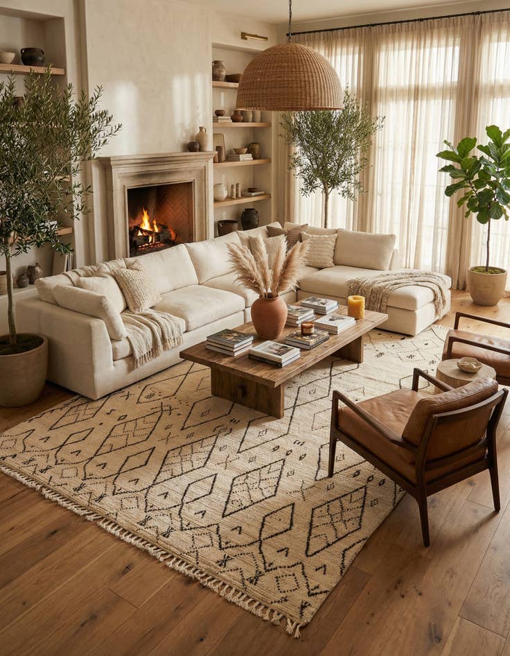 Detail image of 10' x 14' 4  Hand Knotted Moroccan Wool Rug