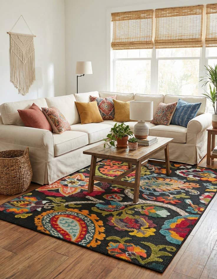 Detail image of 4' x 6' Easy-Clean Casablanca Indoor / Outdoor Rug