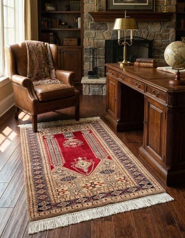 2' 8 x 3' 11 Hand Knotted Bokhara Oriental Wool Rug
