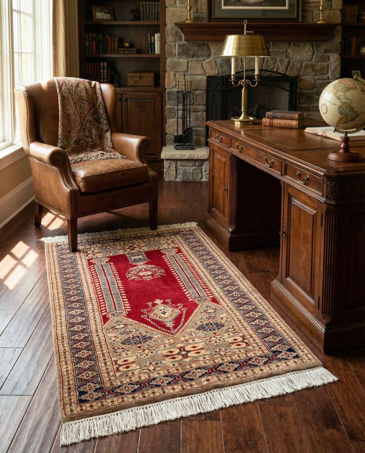 2' 8 x 3' 11 Hand Knotted Bokhara Oriental Wool Rug
