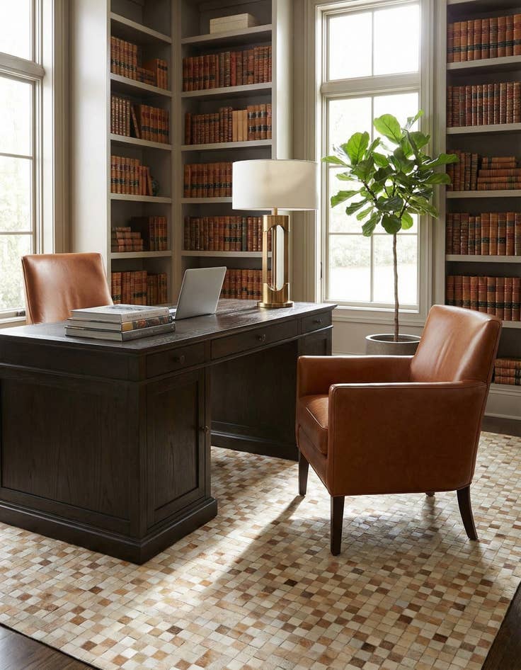 Detail image of  8' 2 x 10' Cowhide - Patchwork Rug