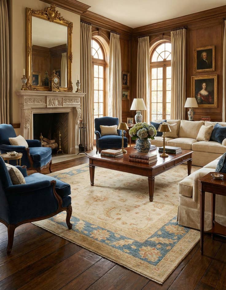 Detail image of 8' 4 x 11' 3 Kaizar Wool Rug