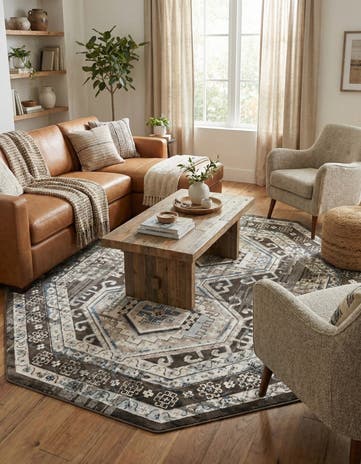 7' 10 x 7' 10 Charlotte Octagon Rug