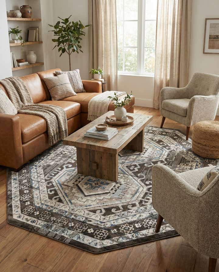 7' 10 x 7' 10 Charlotte Octagon Rug