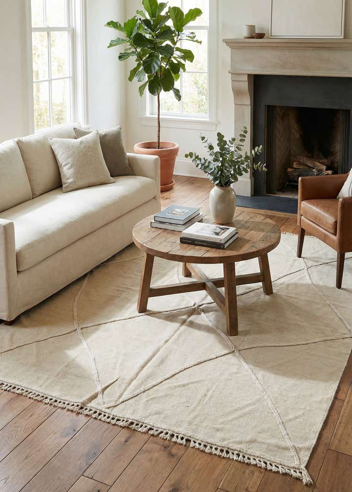 5' x 6' 5 Hand Woven Kilim Modern Wool Rug