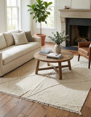 5' x 6' 5 Hand Woven Kilim Modern Wool Rug