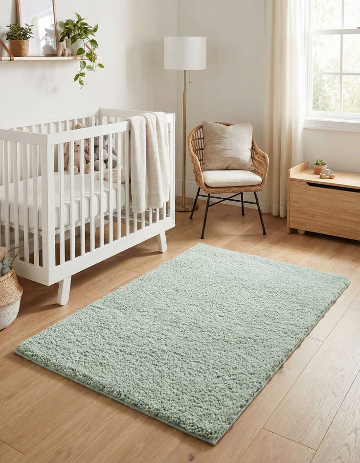 Detail image of 2' 2 x 3' Solid Frieze Rug