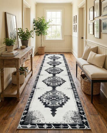  2' 6 x 12'  Washable Timeless Runner Rug