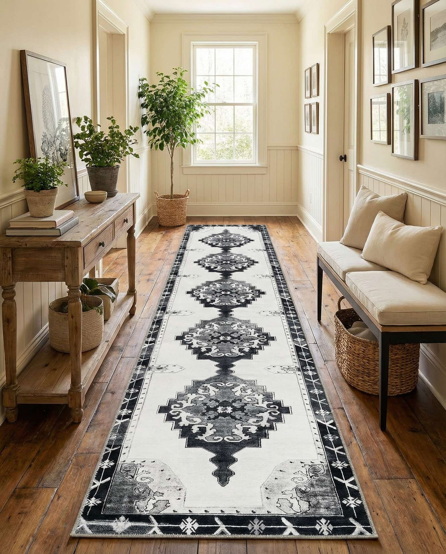 2' 6 x 12' Washable Timeless Runner Rug