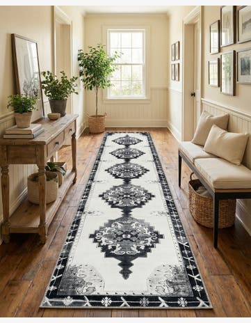 2' 6 x 12' Washable Timeless Runner Rug