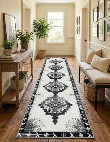 2' 6 x 12' Washable Timeless Runner Rug