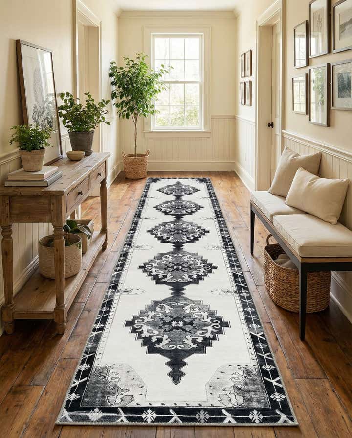 2' 6 x 12' Washable Timeless Runner Rug
