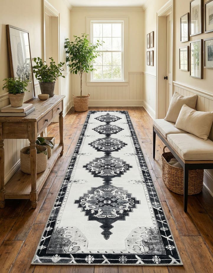 2' 6 x 12' Washable Timeless Runner Rug