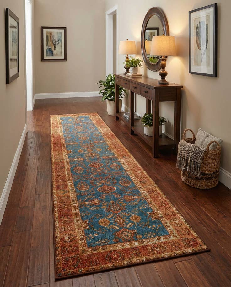 Detail image of 2' 7 x 12' Easy-Clean Traditional Indoor / Outdoor Runner Rug