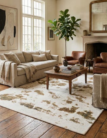 7' x 9' Hand Knotted Ultra Vintage Persian Wool Rug