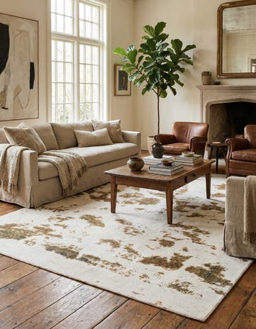 7' x 9' Hand Knotted Ultra Vintage Persian Wool Rug