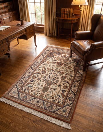 3' 4 x 5' 9 Hand Knotted Tabriz Wool Rug