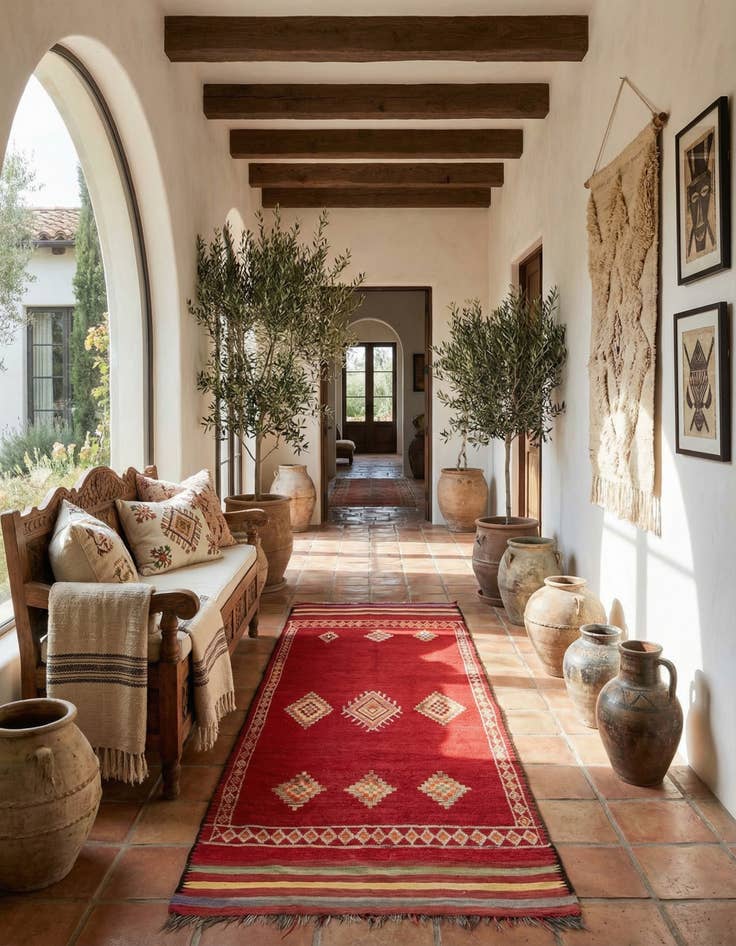 Detail image of 5' 9 x 13' 9  Hand Knotted Moroccan Wool Runner Rug