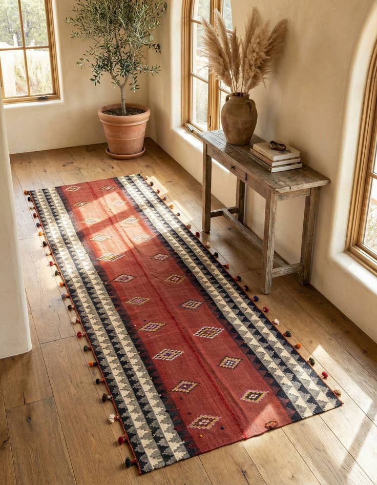 Detail image of 4' 5 x 11' 10 Jajim Runner Rug