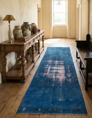 4' x 9' 10 Hand Knotted Ultra Vintage Persian Wool Runner Rug