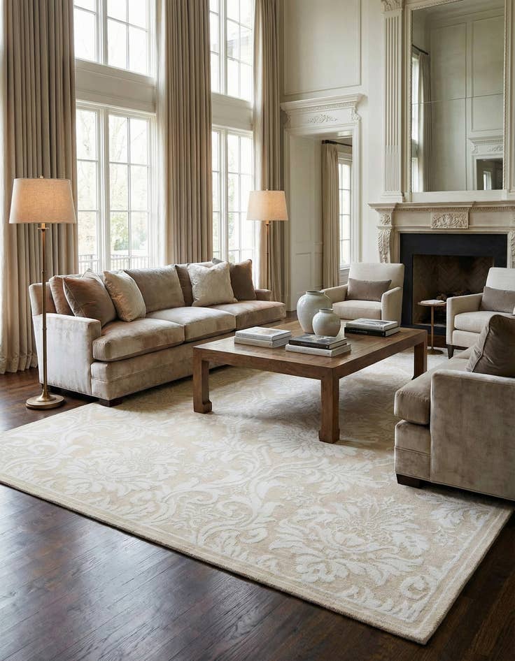 Detail image of 8' 3 x 11' 8  Hand Knotted Darya Wool Rug