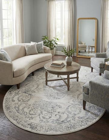Gray Finsbury Oval Rug