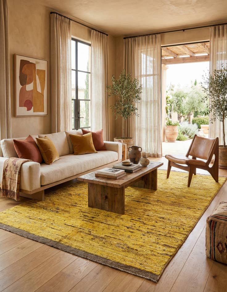 Detail image of 5' 8 x 7' 11  Hand Knotted Moroccan Wool Rug