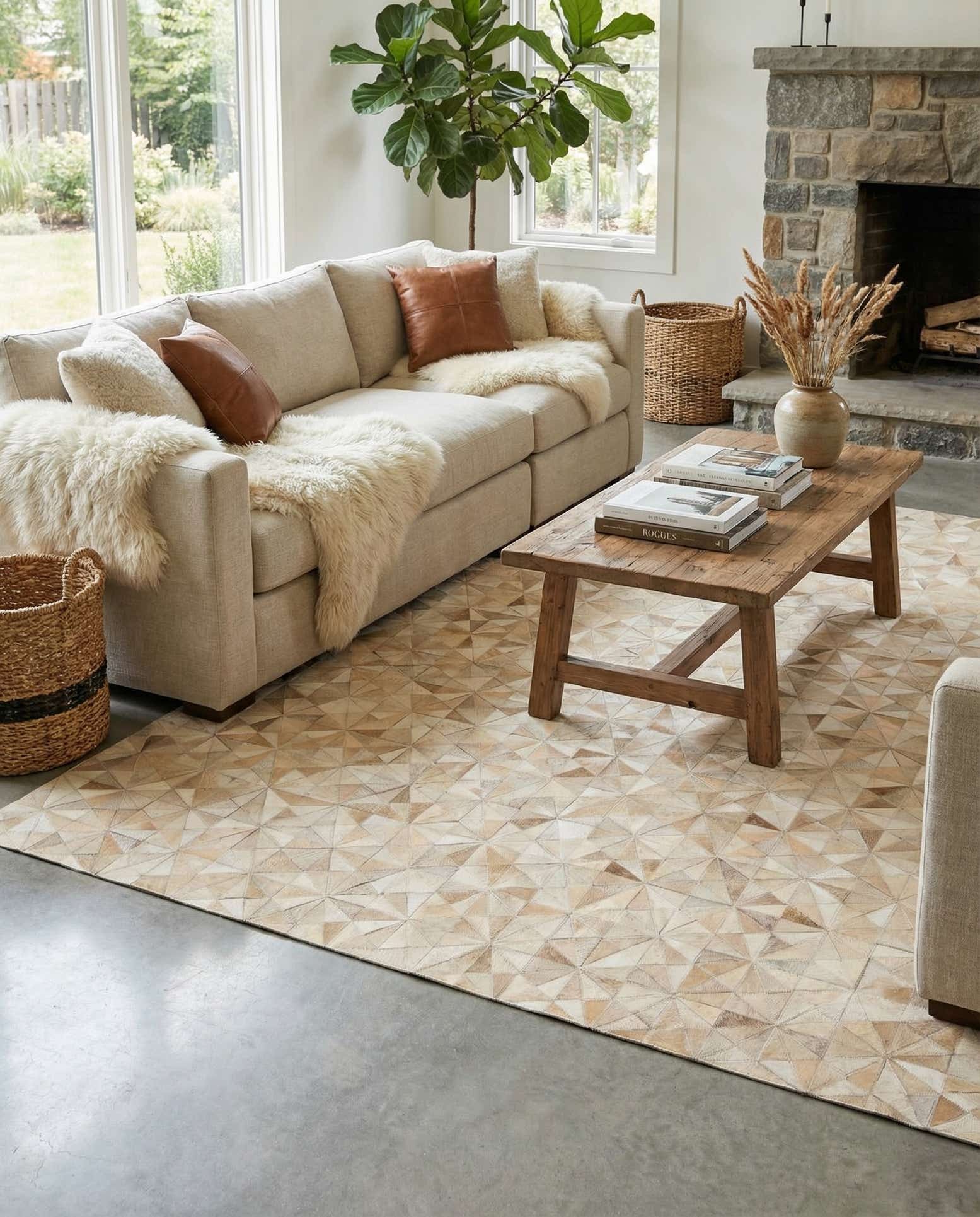 5' 9 x 7' 11 Cowhide - Patchwork Rug