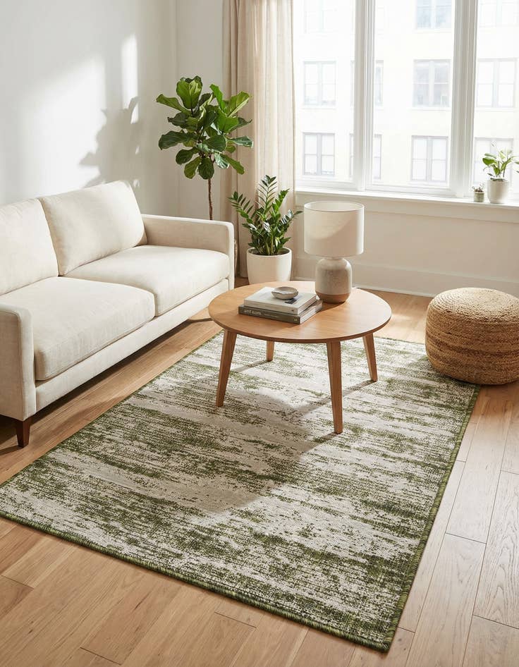 Detail image of 3' x 5' 3  Washable Modern Indoor / Outdoor Rug