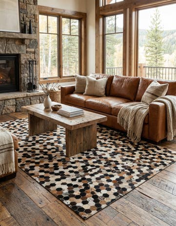 5' 1 x 7' 11 Cowhide - Patchwork Rug