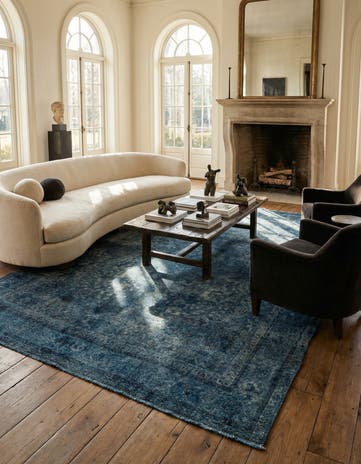 9' 5 x 13' Hand Knotted Ultra Vintage Persian Wool Rug