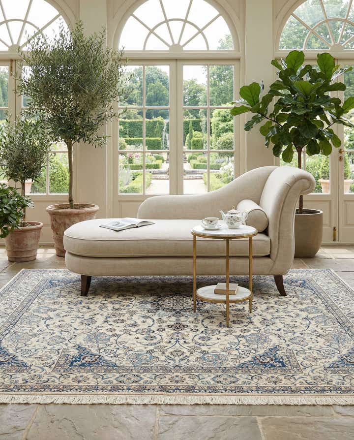 5' 1 x 8' 4 Hand Knotted Nain Rug