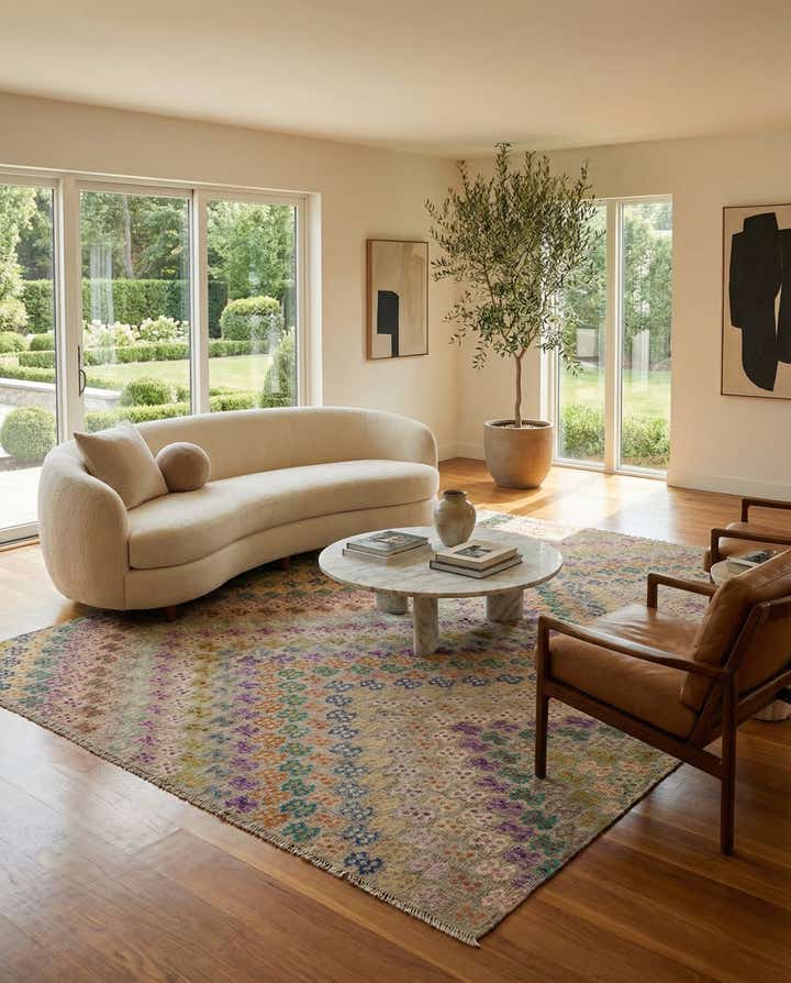 10' 9 x 13' Hand Woven Kilim Modern Wool Rug