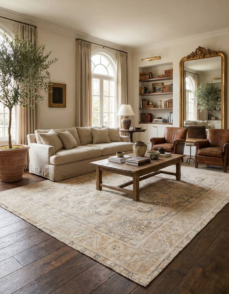 Detail image of  9' 5 x 12' 3  Hand Knotted Ultra Vintage Persian Wool Rug