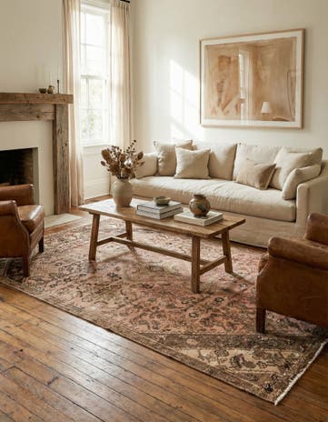 5' x 8' Hand Knotted Ultra Vintage Persian Wool Rug