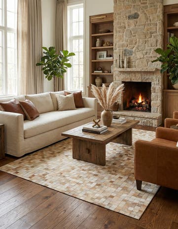 5' x 7' 10 Cowhide - Patchwork Rug