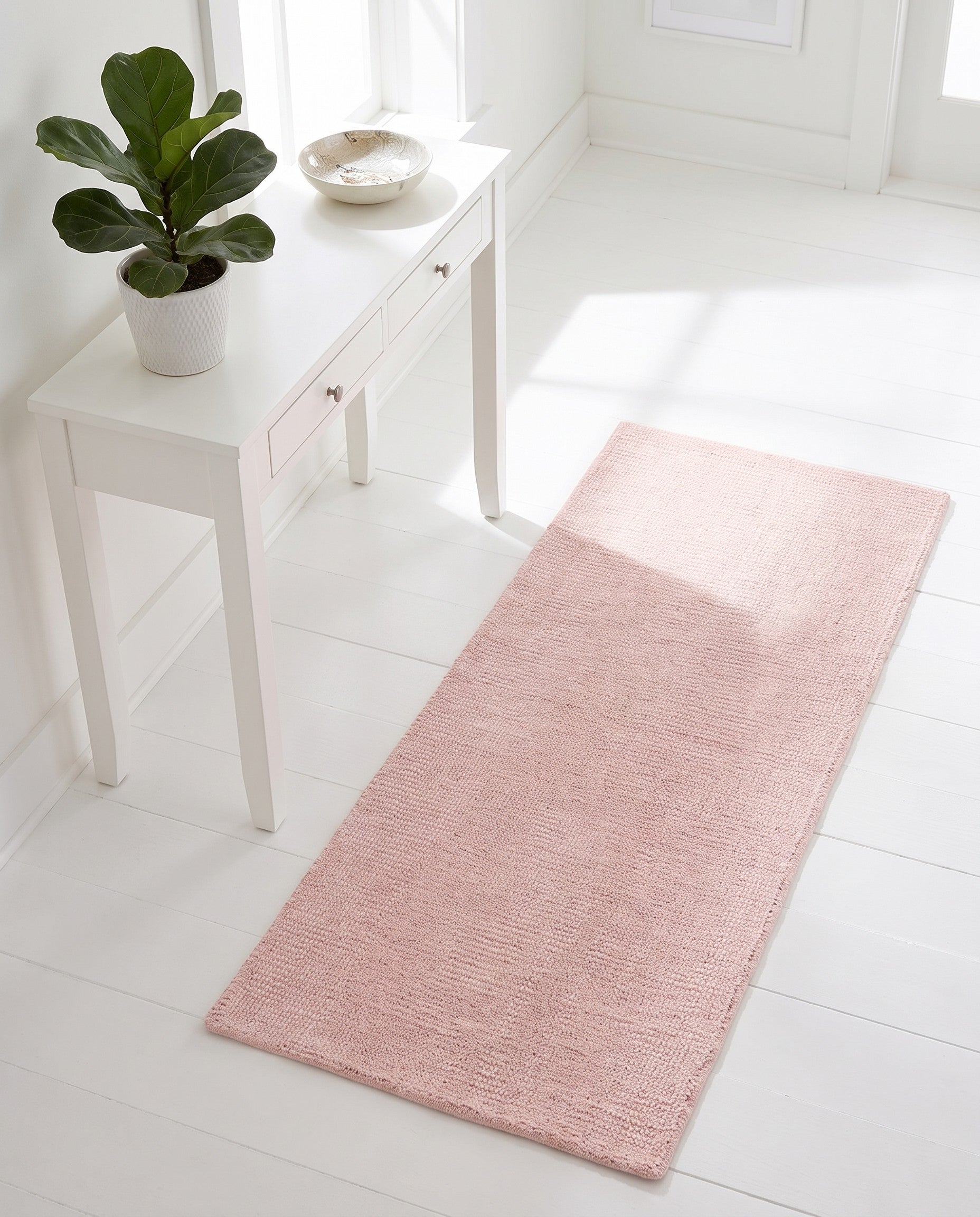 English Rose Hand Woven Jill Zarin English Manor Farmhouse Wool Runner Rug