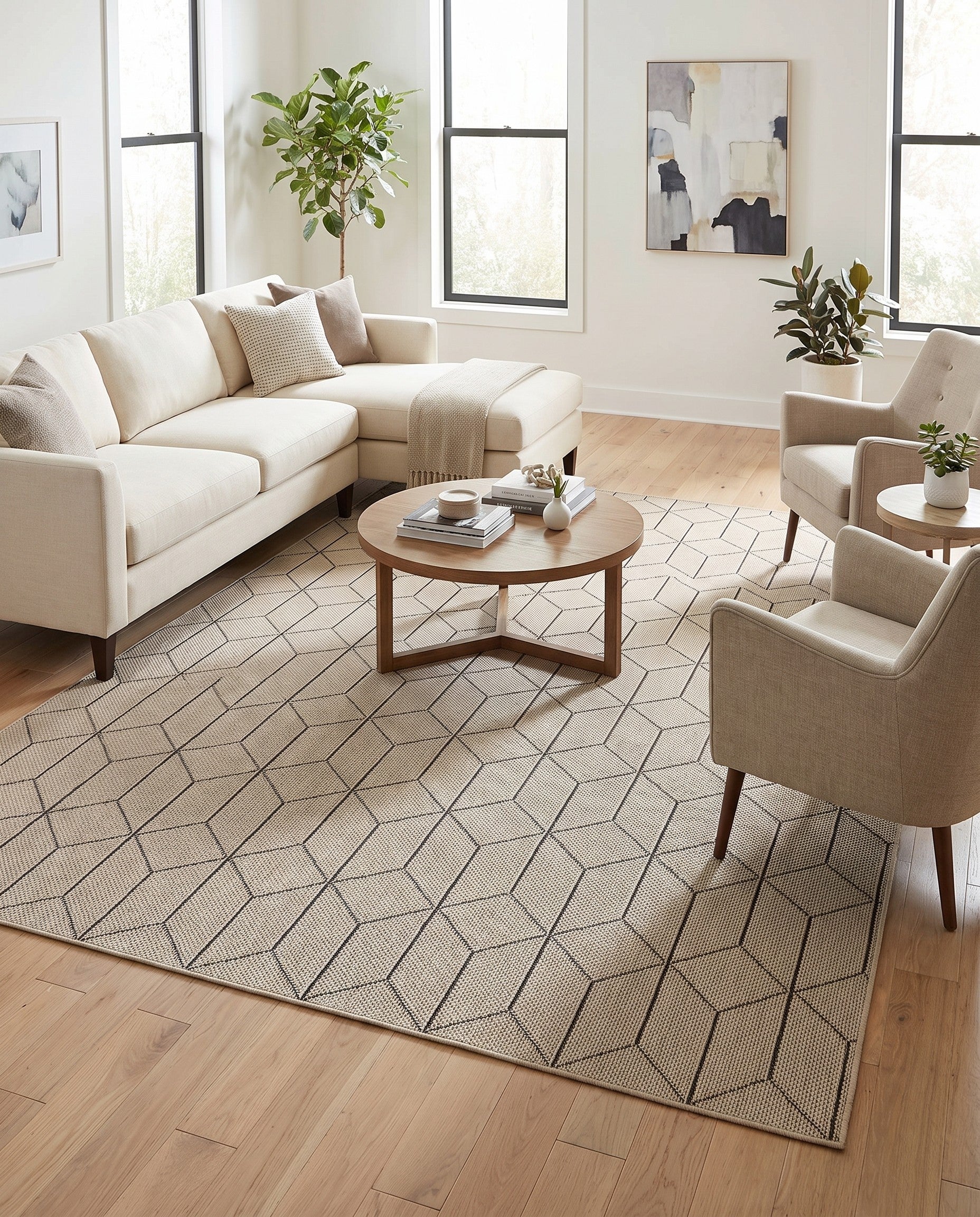 7' 10 x 10' Easy-Clean Trellis Indoor / Outdoor Rug