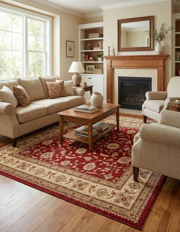 Detail image of 10' x 10' Classic Agra Square Rug