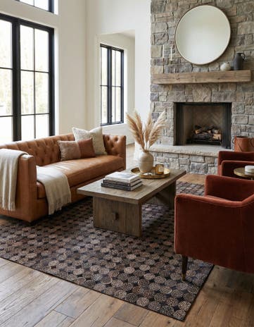 5' 3 x 7' 6 Cowhide Rug