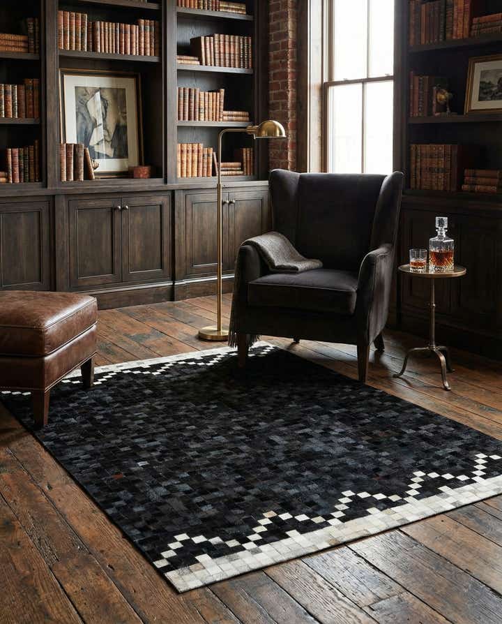 5' 1 x 8' 1 Cowhide - Patchwork Rug