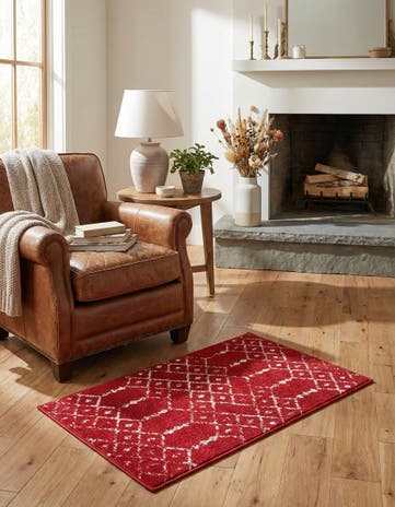 Raspberry Pink Paxon Trellis Rug