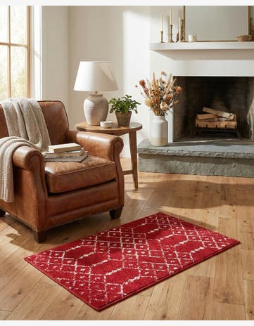 Raspberry Pink Paxon Trellis Rug