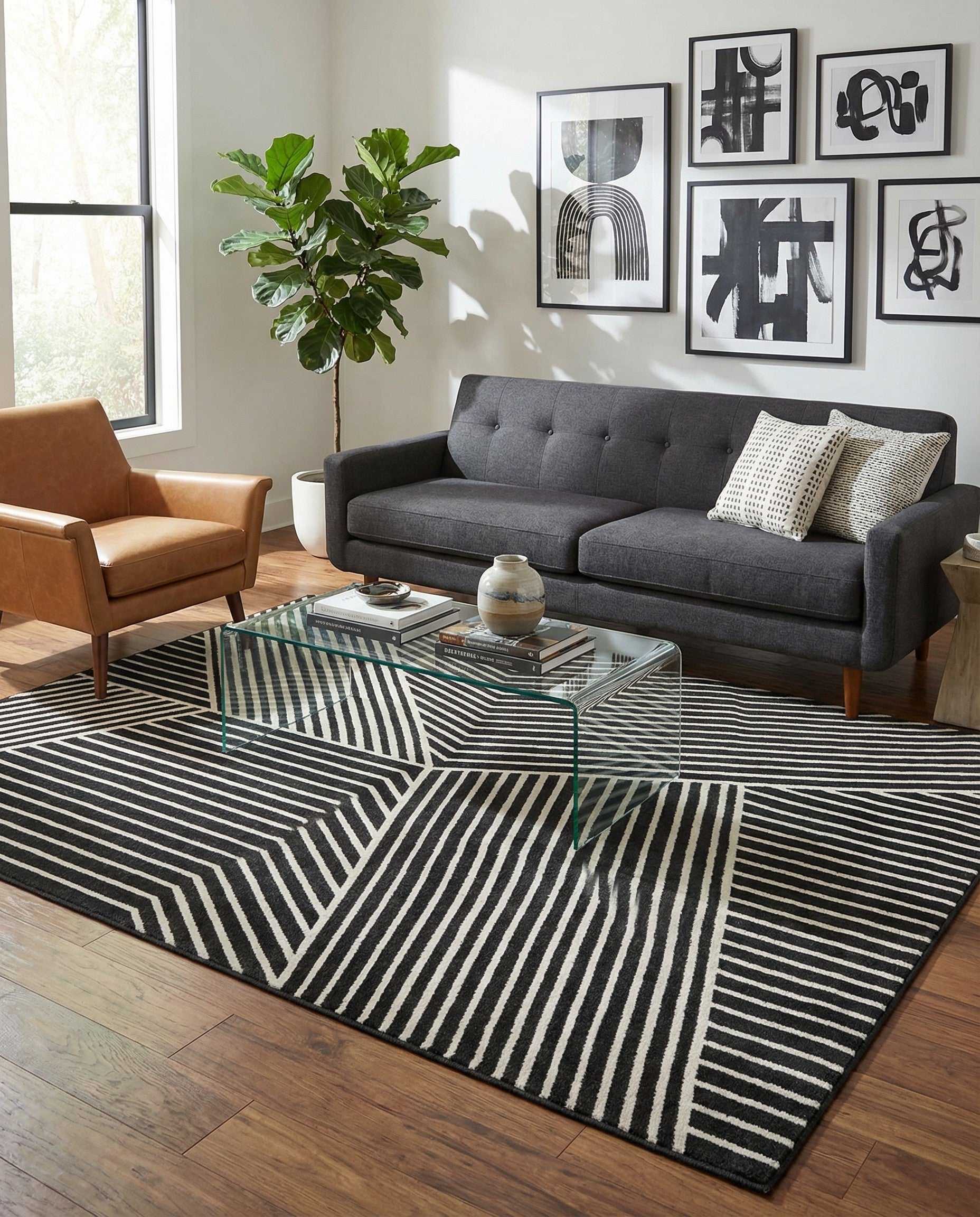 Black Oslo Rug