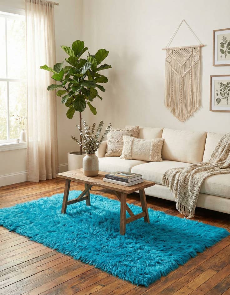 Detail image of 3' x 5' 6  Hand Knotted Moroccan Wool Rug