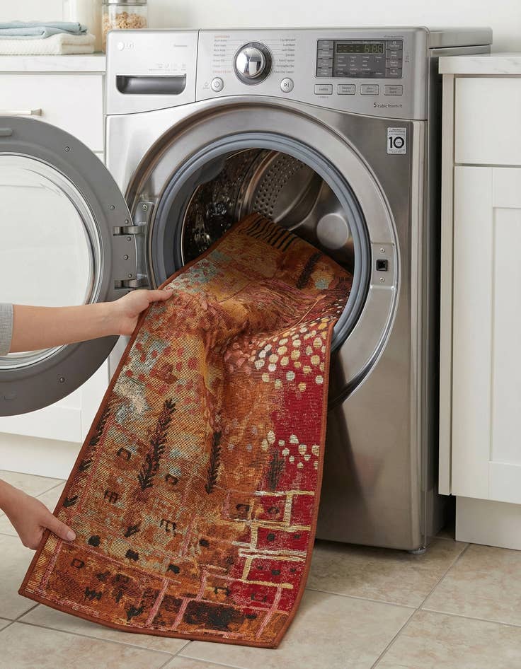 Detail image of 2' x 5'  Washable Modern Indoor / Outdoor Runner Rug