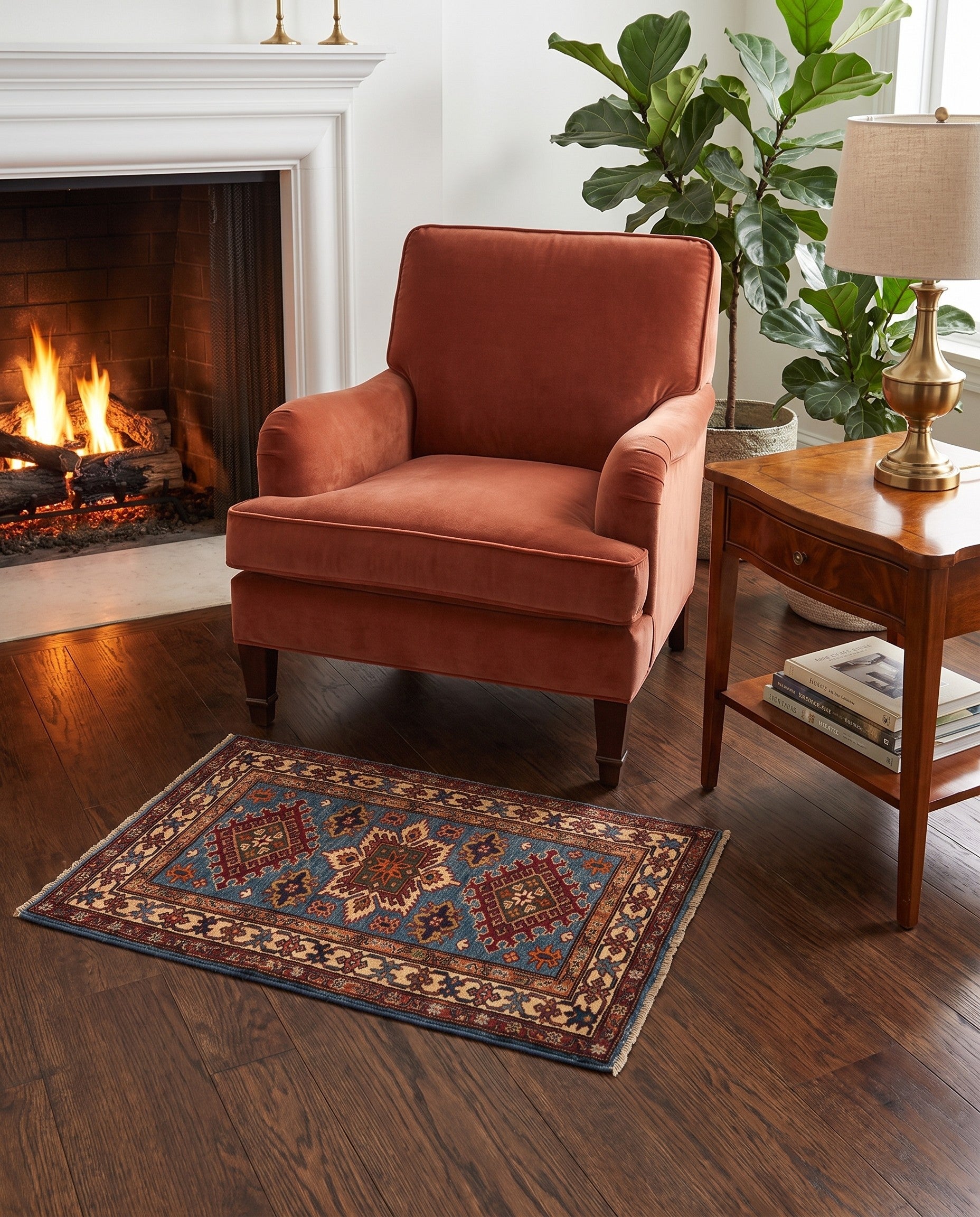 2' 9 x 3' 11 Hand Knotted Kazak Rug