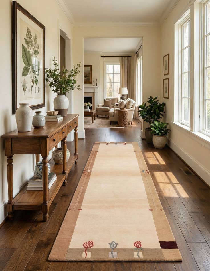 Detail image of 2' 9 x 9' 11  Hand Knotted Darya Wool Runner Rug