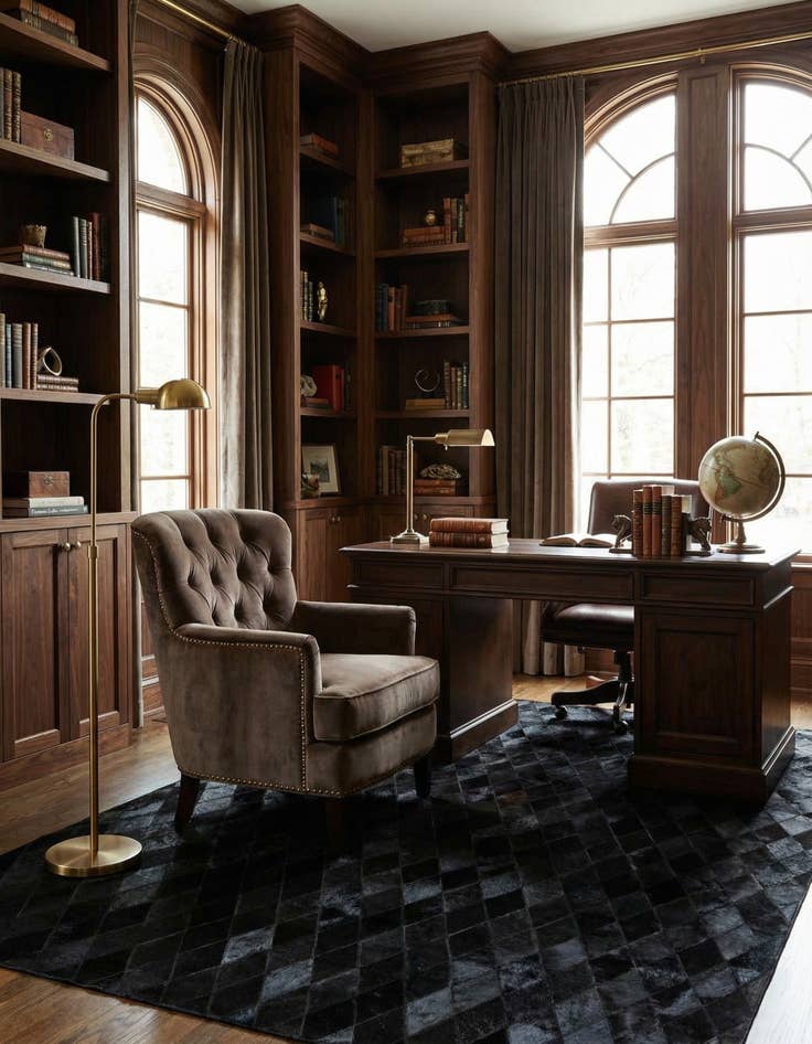 Detail image of 5' 7 x 7' 11 Cowhide Stocks Rug